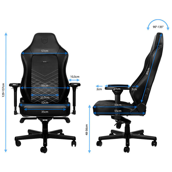 Noblechairs HERO (nero/bianco) economico