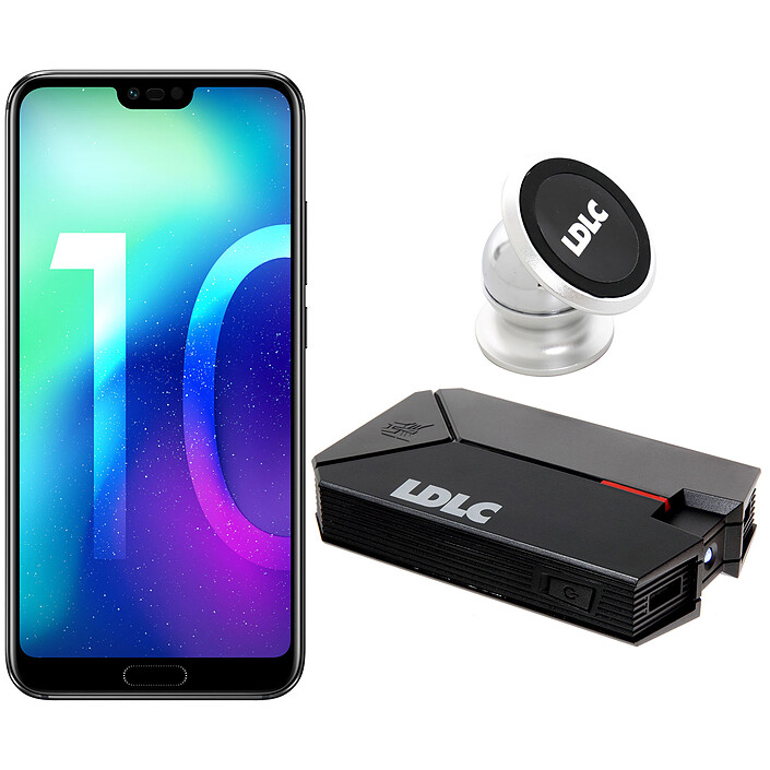 Honor 10 Noir + LDLC Power Bank QS10K + Auto S1