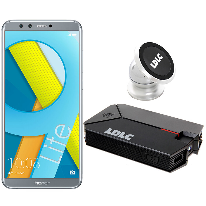 Honor 9 Lite Gris (3 Go / 32 Go) + Power Bank QS10K + Auto S1