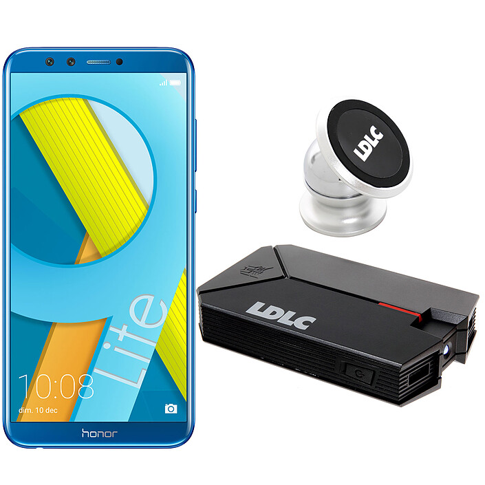Honor 9 Lite Bleu (3 Go / 32 Go) + Power Bank QS10K + Auto S1