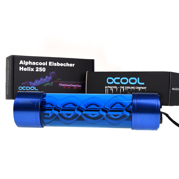 Alphacool Eisbecher Helix 250mm depósito azul a bajo precio