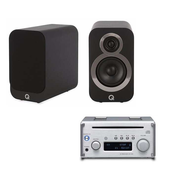 Teac CR-H101 Argent + Q Acoustics 3010i Noir