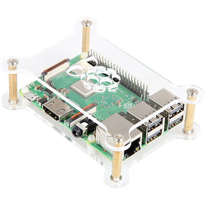 JOY-iT open case for Raspberry Pi 4B/3/2/1 (transparent)
