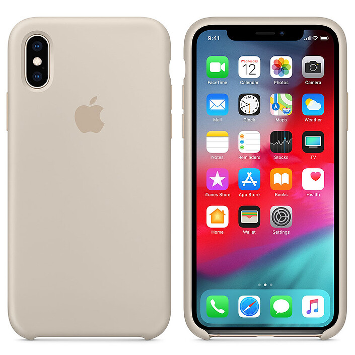 Apple Coque en silicone Gris Sable Apple iPhone Xs