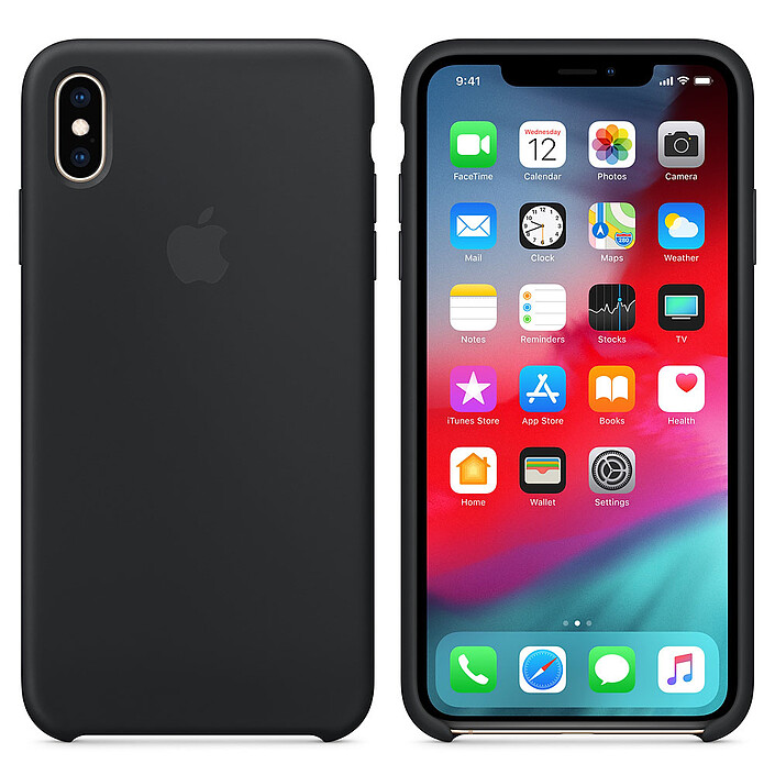 Custodia in silicone Apple nera per iPhone Xs Max