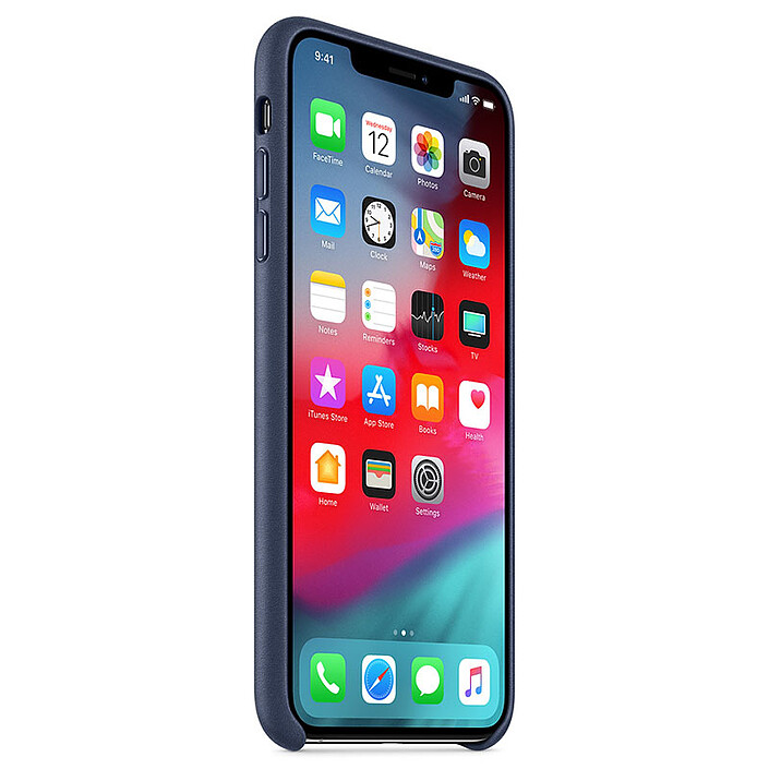 Avis Apple Coque en cuir Bleu Nuit Apple iPhone Xs Max