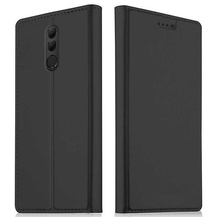 Akashi Etui Folio Porte Carte Noir Huawei Mate 20 Lite