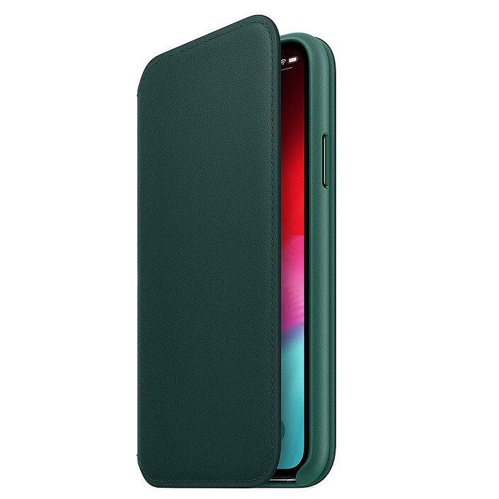 Apple Étui Folio en cuir Vert Forêt Apple iPhone Xs
