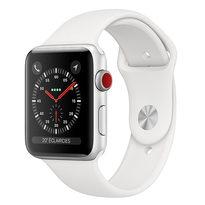 Apple Watch Serie 3 GPS Cellulare Alluminio Argento Sport Bianco 42 mm