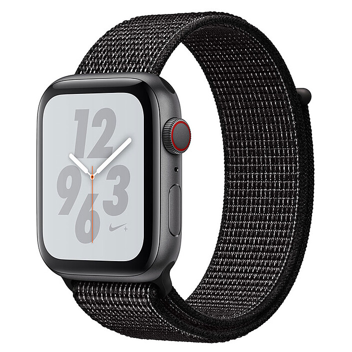 Apple Watch Nike+ Series 4 GPS + Cellular Aluminium Gris Boucle Sport Noir 40 mm