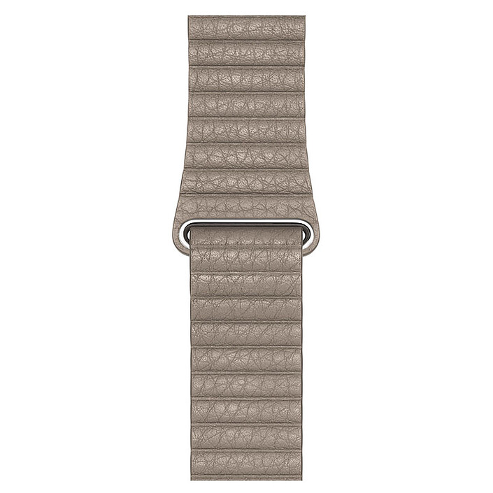 Apple Bracelet Cuir 44 mm Gris Sable - Large