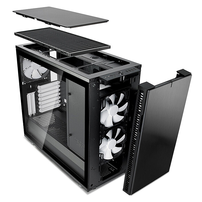 Fractal Design Define R6 USB-C Tempered Glass (noir) pas cher