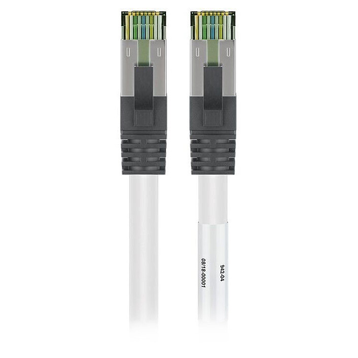 Goobay Câble RJ45 Cat 8.1 S/FTP 25 m (Blanc)