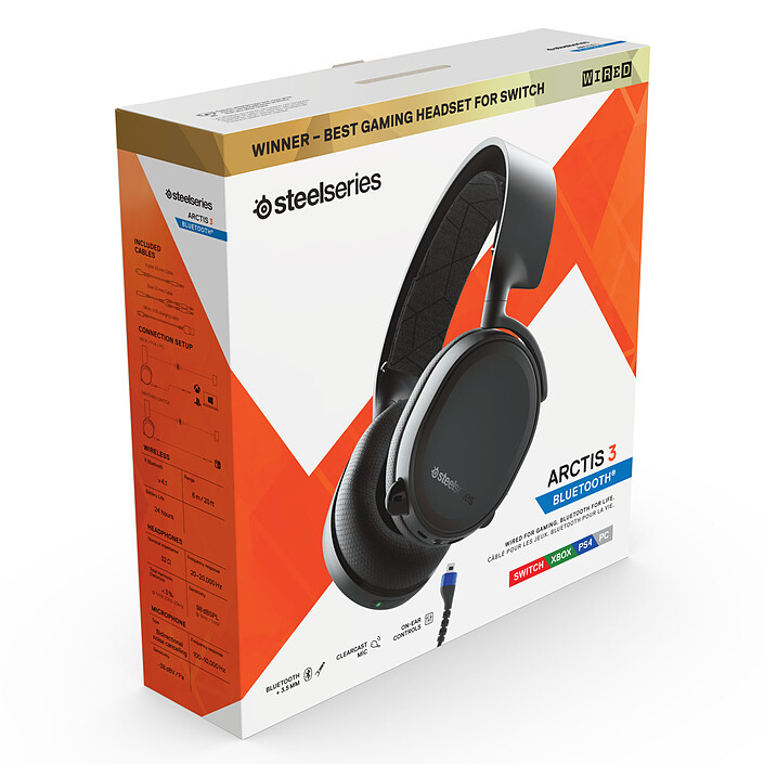 Avis SteelSeries Arctis 3 Bluetooth 2019 (noir)