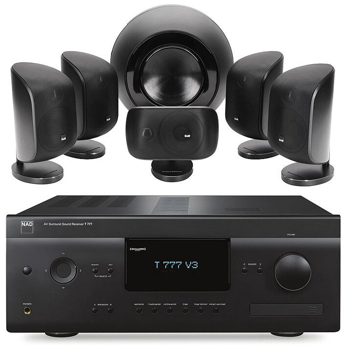 NAD T 777 V3 Noir + B&W MT-60 Noir