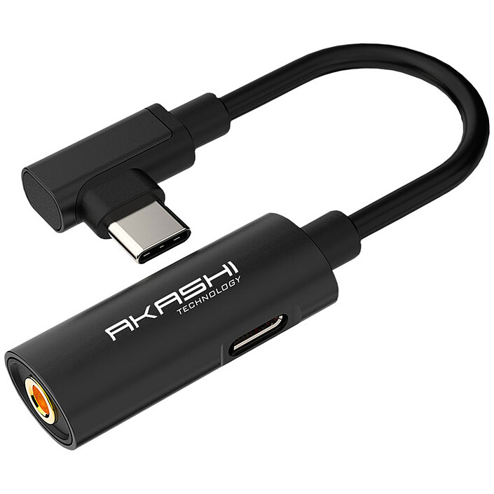 Akashi Adaptateur Audio USB Type-C + Jack 3,5 mm