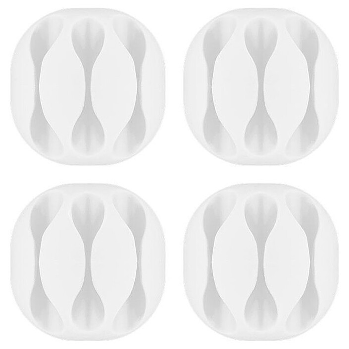 Goobay 3 Slot Cable Management - Blanc 