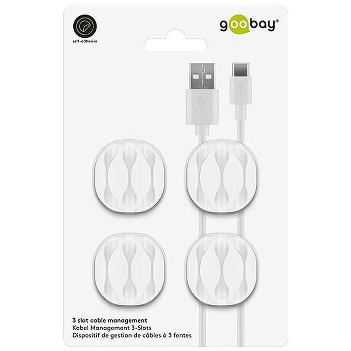Acheter Goobay 3 Slot Cable Management - Blanc 