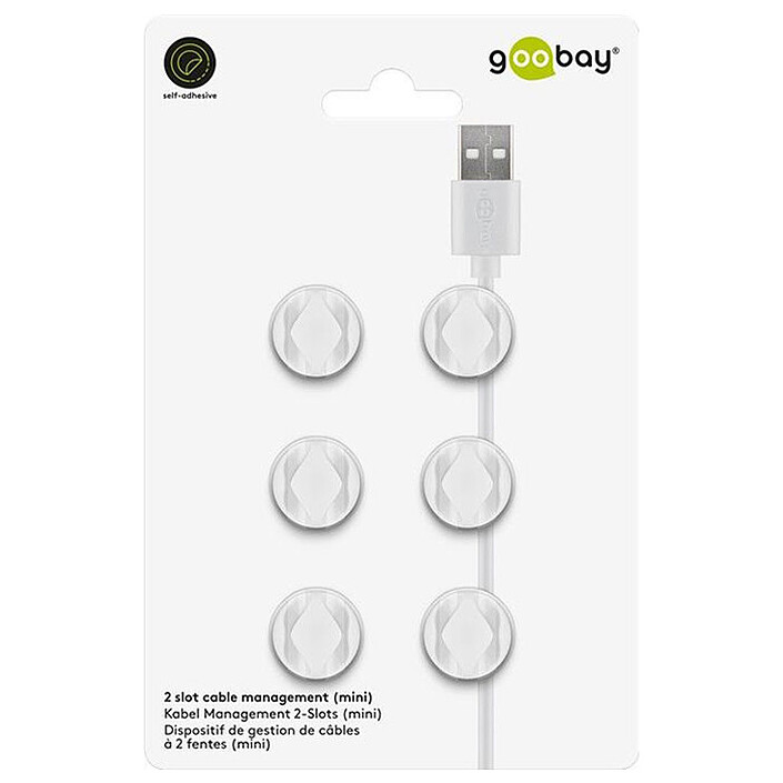 Acheter Goobay 6 Slot Cable Management Mini - Blanc 