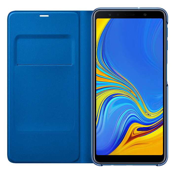 Samsung Flip Wallet Bleu Galaxy A7 2018 