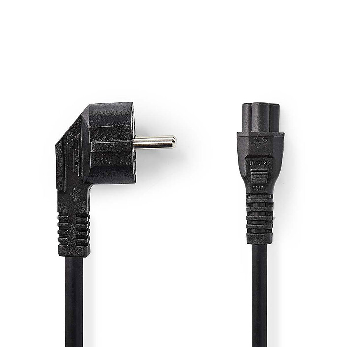 Review Nedis 3-core power cable black - 5 meters - Angled