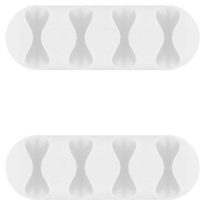 Goobay 4 Slot Cable Management - Blanc