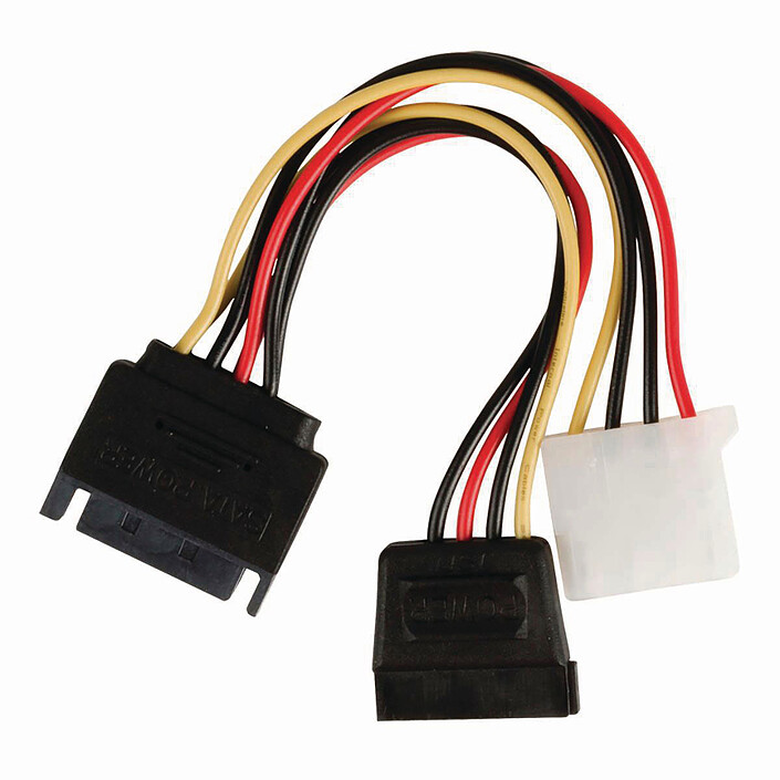 Nedis Adaptateur d'alimentation SATA vers Molex + SATA