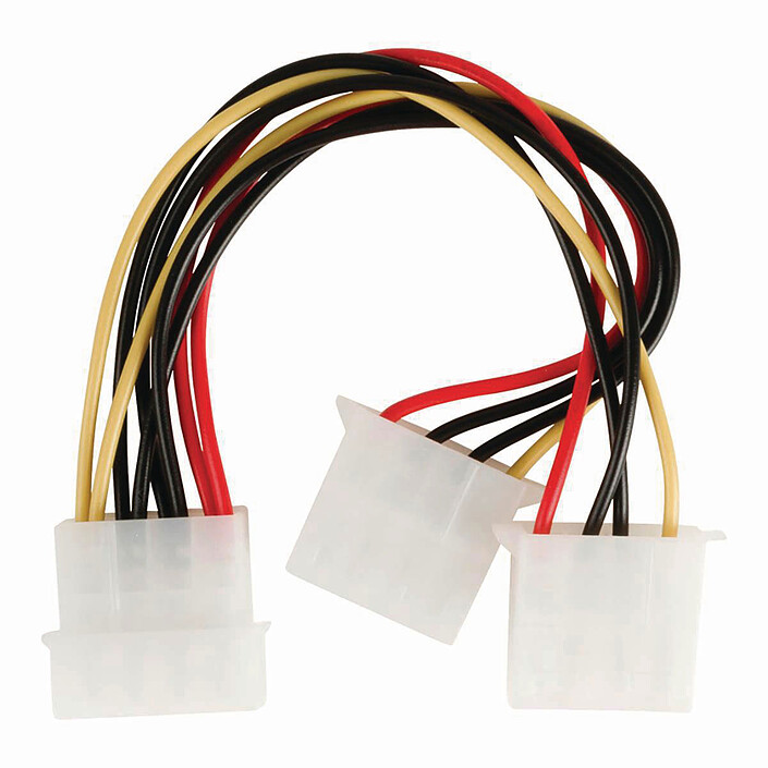 Nedis Adaptateur d'alimentation Molex mâle vers 2x Molex femelle