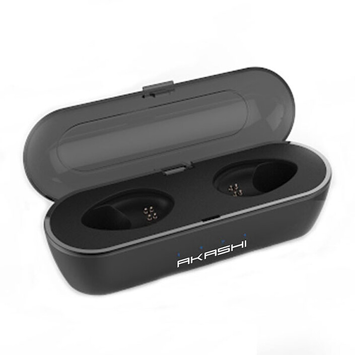 Avis Akashi Écouteurs Stéréo Sans Fil Boitier de Charge Noir