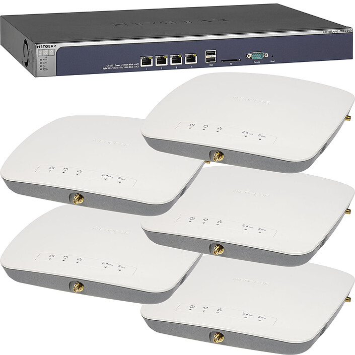 Netgaear Bundle 1x Contrôleur WC7500 + 5x Point d'accès WAC730 (WB7530-10000S)