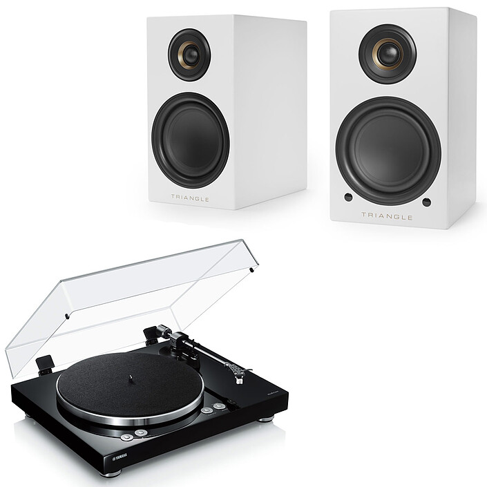 Yamaha MusicCast VINYL 500 Noir + Triangle Elara LN01A Blanc mat