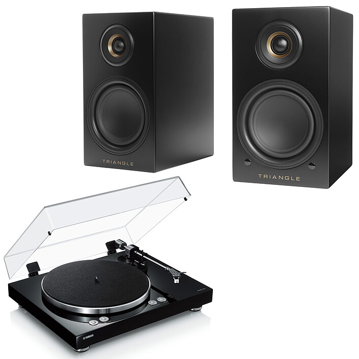 Yamaha MusicCast VINYL 500 Black + Elara LN01A Triangle Matte Black