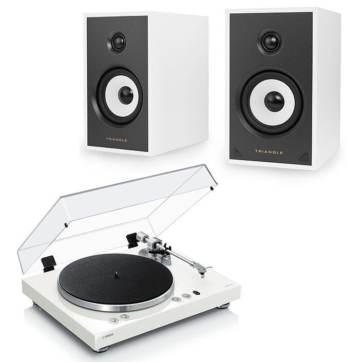 Yamaha MusicCast VINYL 500 Blanc + Triangle Sensa SN03A Blanc Mat
