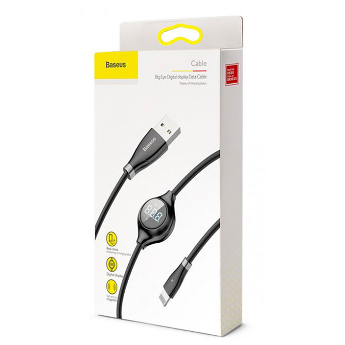 Acheter Baseus Big Eye Digital Lightning Cable Noir - 1.2 m
