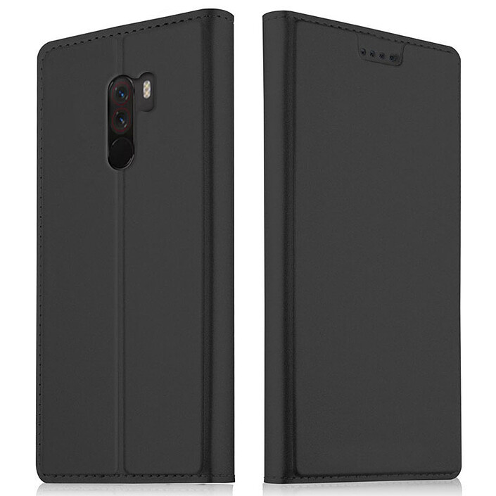 Akashi Etui Folio Porte Carte Noir Xiaomi Pocophone F1