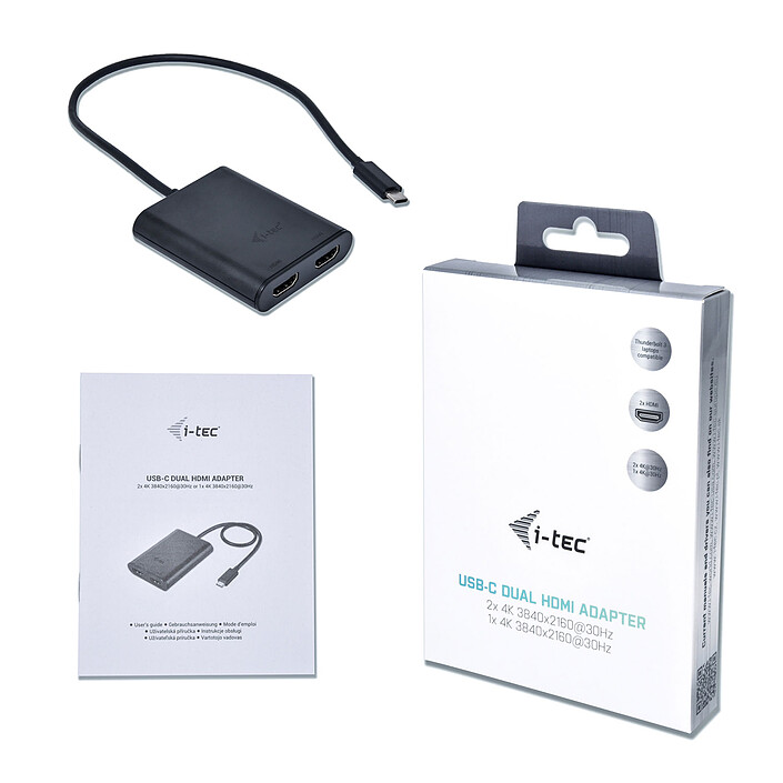 i-tec USB-C 3.1 Dual 4K HDMI Video Adapter pas cher