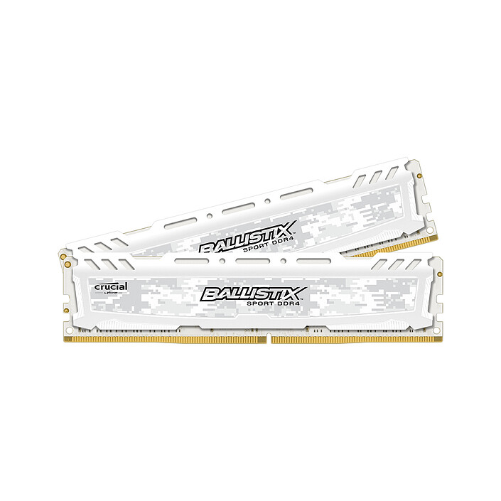 Ballistix Sport LT 16 Go (2 x 8 Go) DDR4 3000 MHz CL16 SR - Blanc