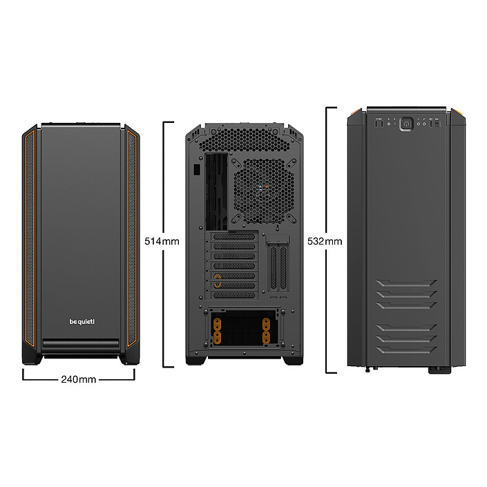 be quiet! Silent Base 601 (Orange) pas cher