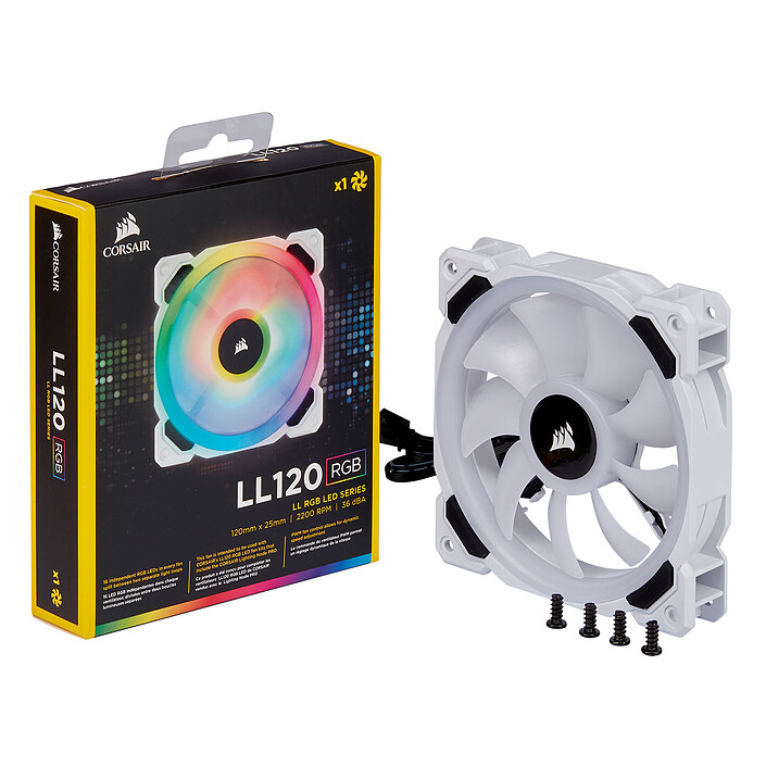 Corsair LL Series LL120 RGB - Blanc pas cher