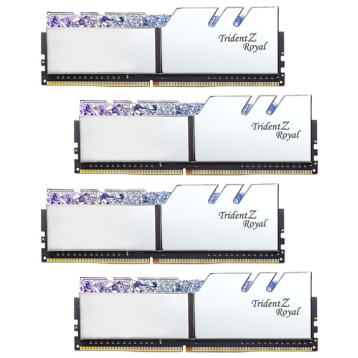 G.Skill Trident Z Royal 32 Go (4 x 8 Go) DDR4 3600 MHz CL16 - Argent RGB