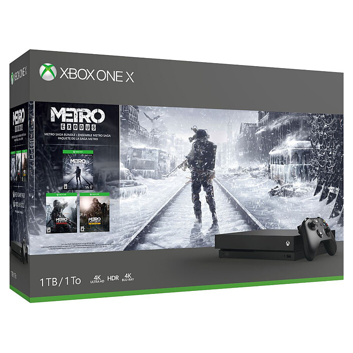 Microsoft Xbox One X (1 To) + Metro Exodus Saga