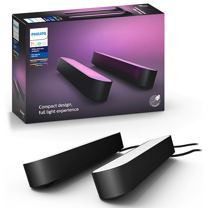 Philips Hue Play Pack x2 Noir pas cher