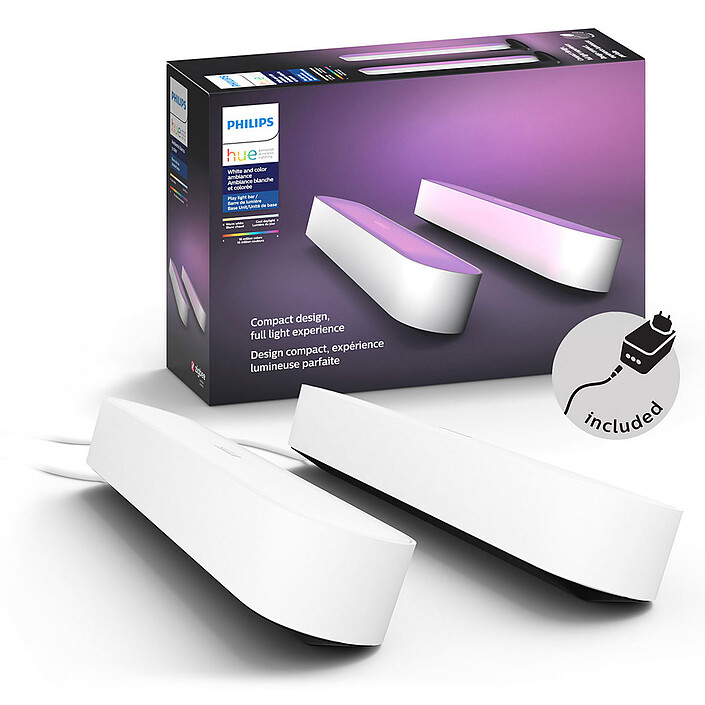Philips Hue Play Pack x2 Blanc pas cher