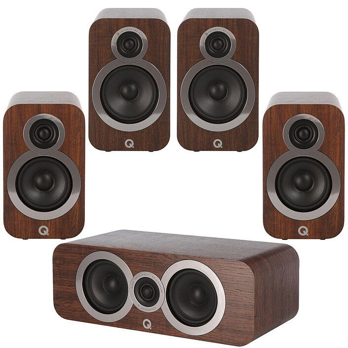 Q Acoustics 3090Ci + 3010i + 3020i Noyer