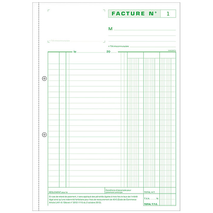  Exacompta Manifold Factures Tripli 29.7x 21 cm