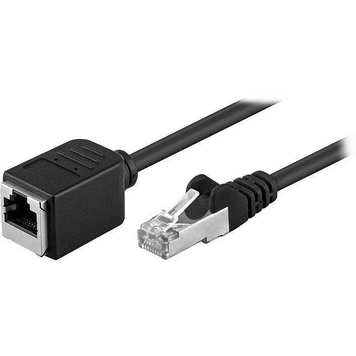 Goobay Extensión RJ45 Cat 5e F/UTP 0.5m (Negro)