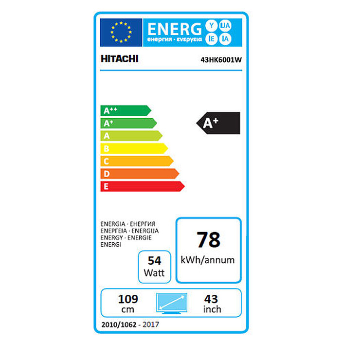 Hitachi 43HK6001W Blanc pas cher