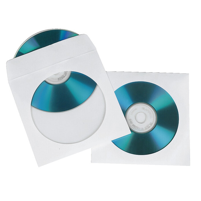 Hama Lot de 100 Pochettes pour CD/DVD