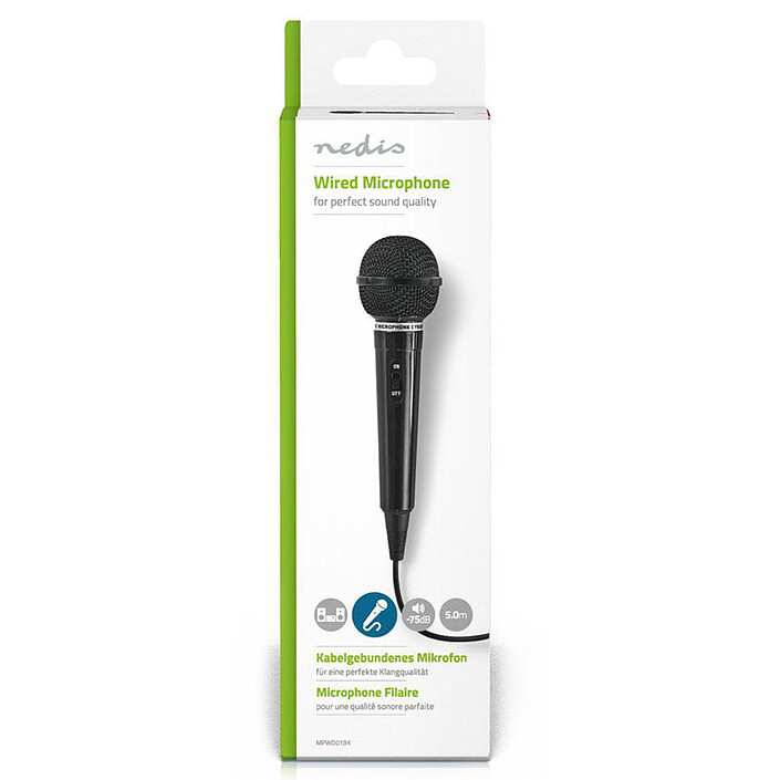 Avis Nedis Microphone Filaire Plastique Noir