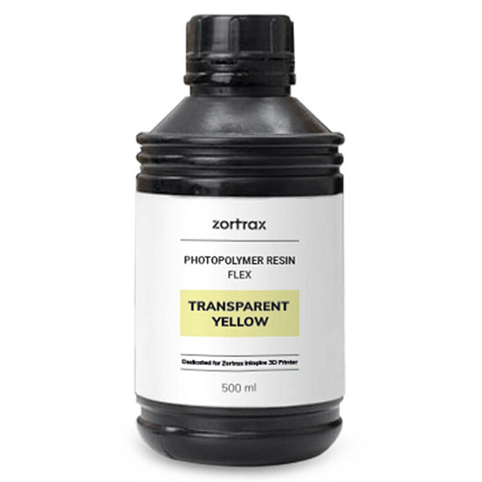 Zortrax Inkspire Flexible Transparent Resin Yellow